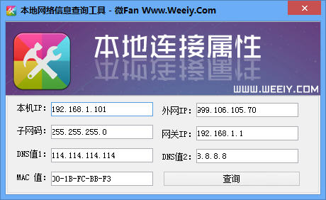 本地ip地址查询|本地网络信息IP查询工具 v1.0