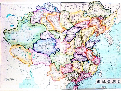 中国竖版地图