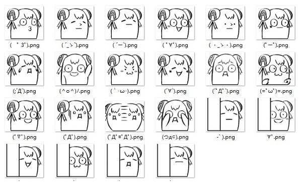 AC娘颜文字表情