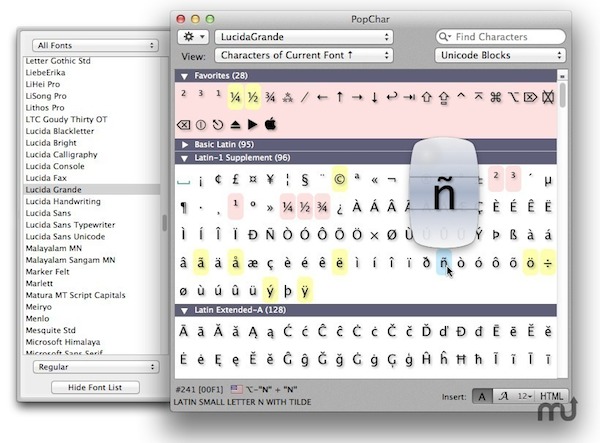 PopChar X for mac