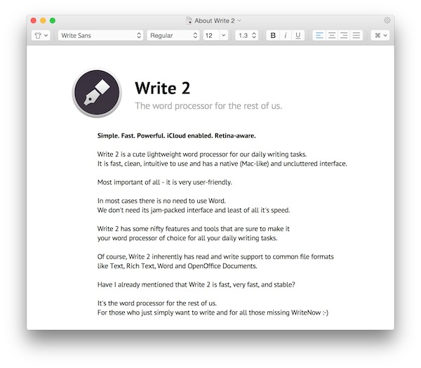 write mac版