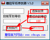 cf蘑菇军衔修改器