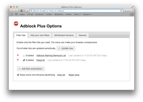 Adblock Plus mac