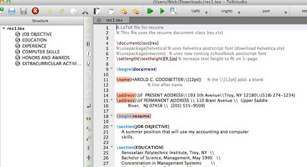 TeXstudio mac