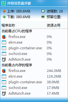 电脑性能监控悬浮窗