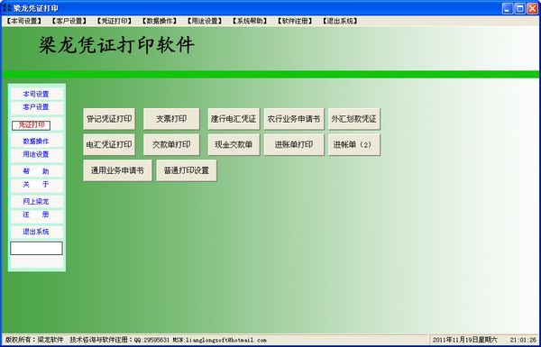 贷记凭证打印软件