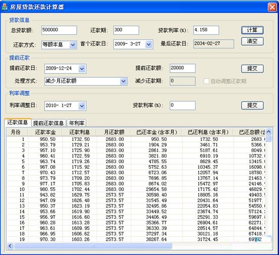 提前还贷计算器