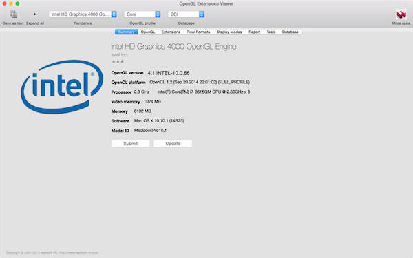 opengl extensions viewer mac版