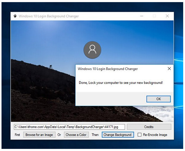 Win10登录界面修改器