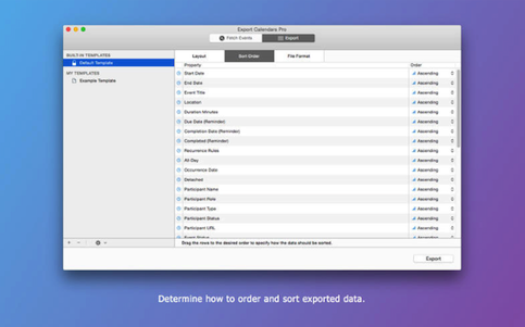 Export Calendars
