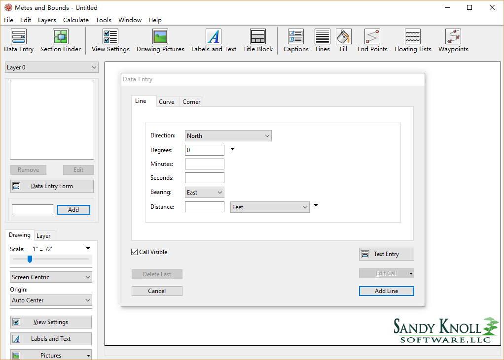 计算平方英尺和面积软件|Sandy Knoll Software
