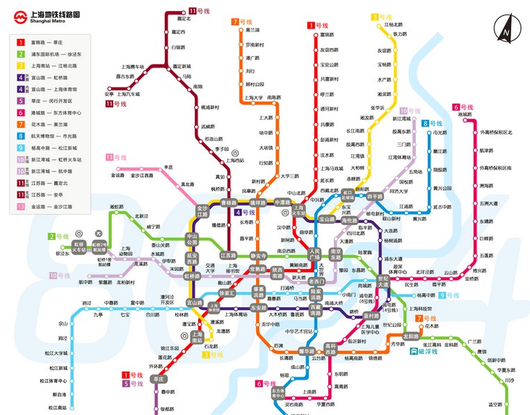 上海地铁线路图最新