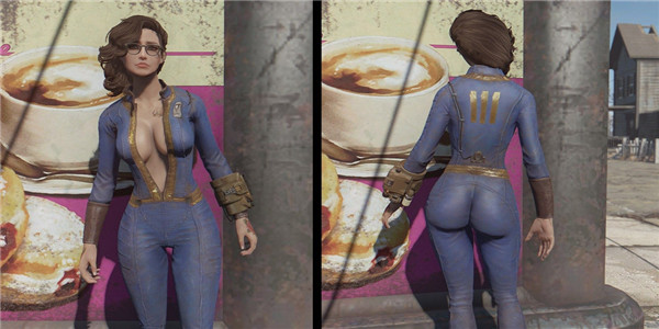 辐射4开胸版避难所连体服mod 