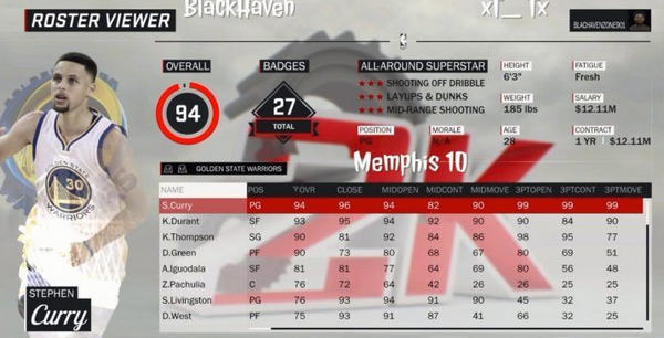 nba2k17库里MC存档