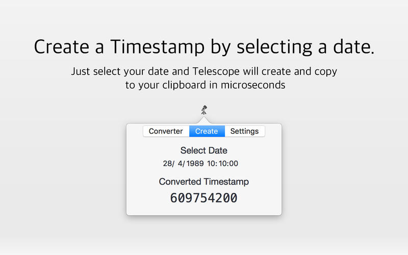 Telescope Unix时间戳转换Mac版 V1.1 官方版