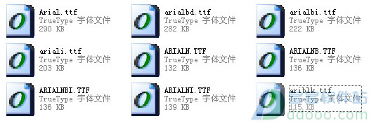 arial字体下载