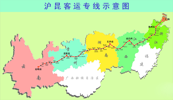 沪昆高铁经过哪些站点 沪昆高铁线路图及站点分布