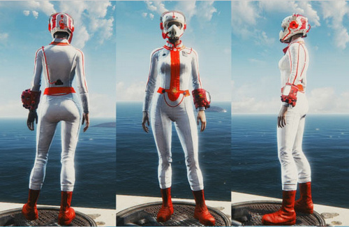 辐射4红白科幻未来风作战服MOD