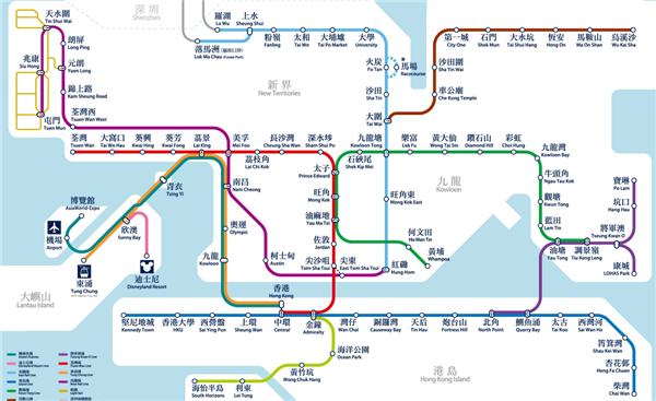 香港地铁线路图