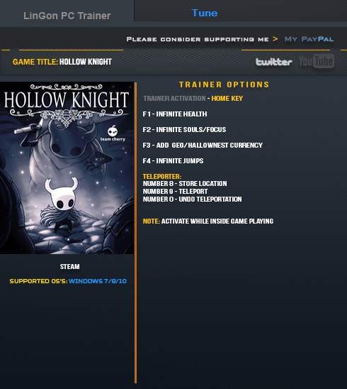 空洞骑士两项修改器