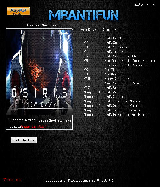 奥西里斯新黎明修改器