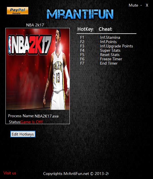 NBA2K17九项修改器