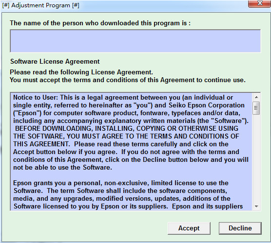 爱普生me350清零软件