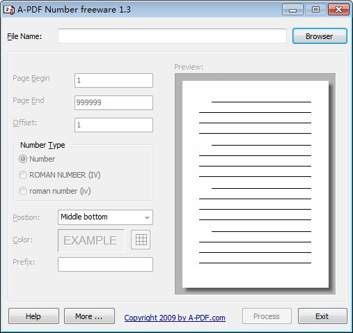 PDF添加页码工具(A-PDF Number) 