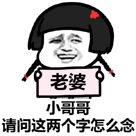 小哥哥请问这两个字怎么念表情包
