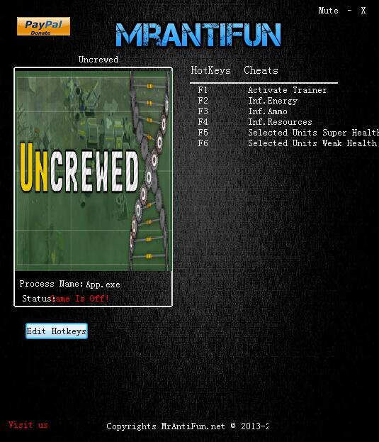 Uncrewed五项修改器 免费版