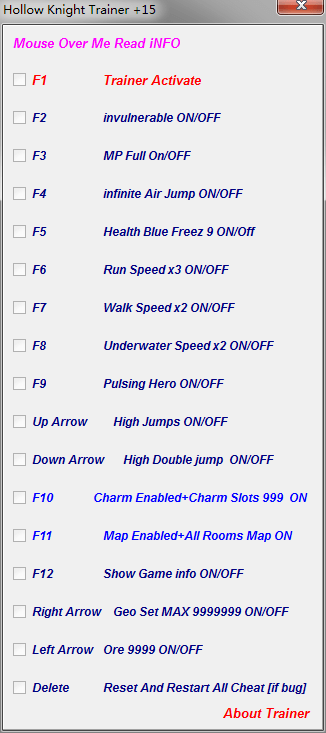 空洞骑士十五项修改器下载 