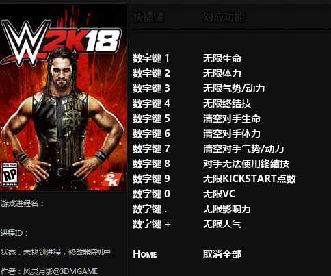 WWE2K18十二项修改器