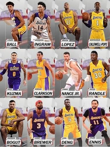 NBA2K18湖人全队球员高清照片补丁