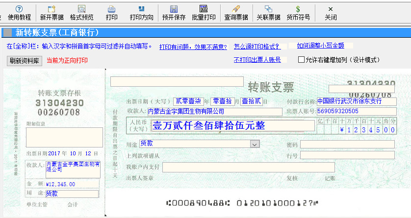 金码支票打印软件破解版