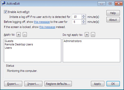 Active Exit