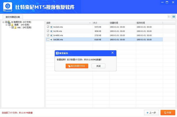 比特索尼MTS视频恢复软件