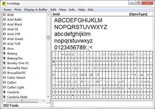 FontMap