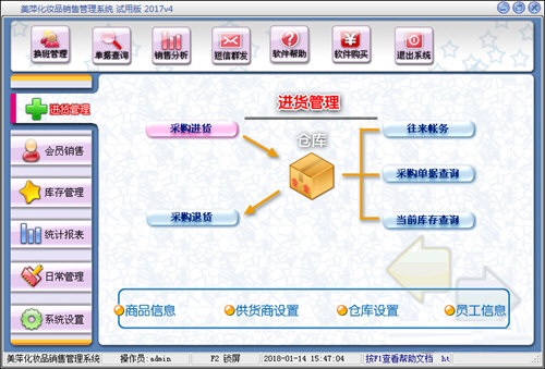 美萍化妆品业务管理系统 