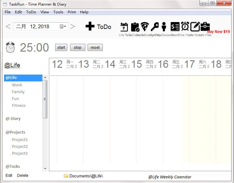 TaskRun Week Planner