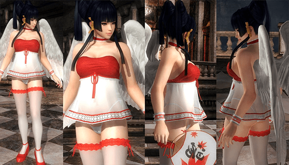 生或死5最后一战女天狗古典范红白透明蕾丝睡衣MOD