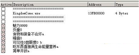 天国拯救七项CE修改器