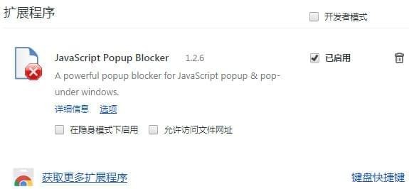 JavaScript Popup Blocker插件下载