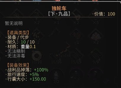 太吾绘卷药品食品书籍图纸超低负重MOD