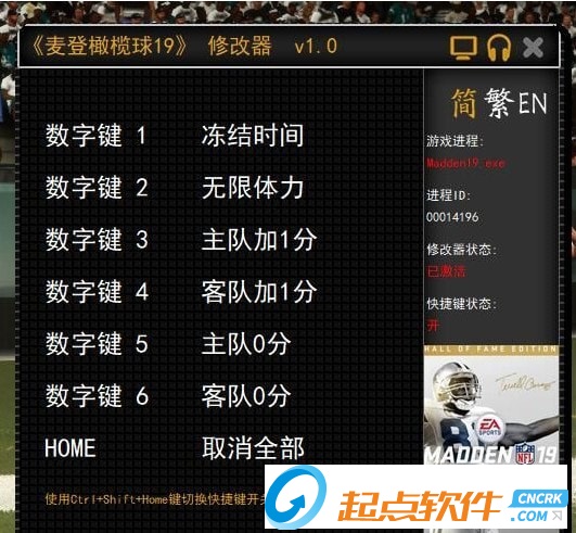麦登橄榄球19修改器