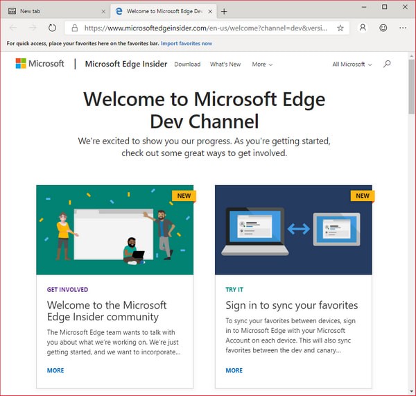 Microsoft Edge Dev下载
