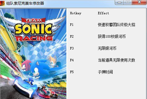 组队索尼克赛车五项修改器 
