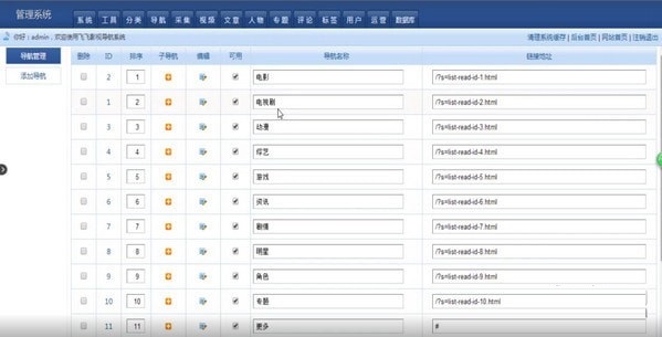 飞飞影视导航系统(FeiFeiCms)