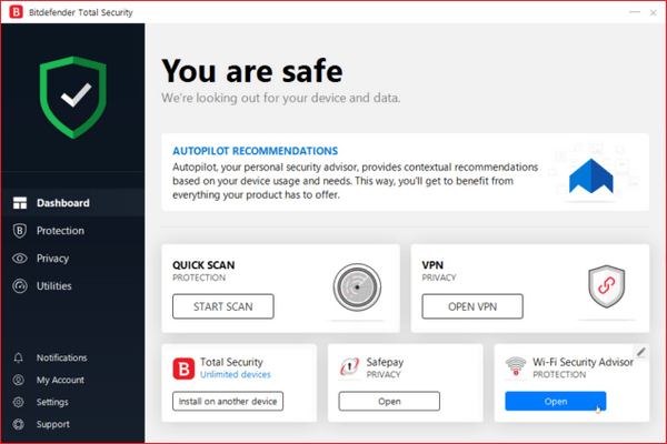 Bitdefender Total Security 2019下载