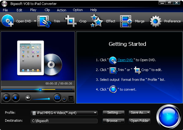 Bigasoft VOB to iPad Converter下载