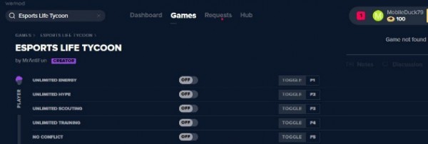 Esports Life Tycoon十项修改器下载